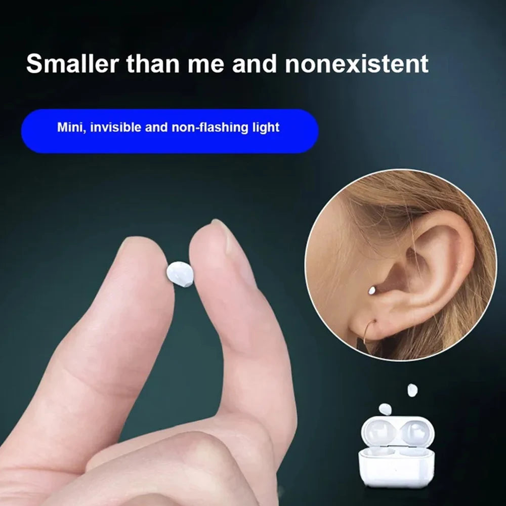 Auriculares invisibles Mini auriculares V5.2 Bluetooth TWS auriculares intrauditivos reducción de ruido auriculares intrauditivos inalámbricos para dormir con micrófono