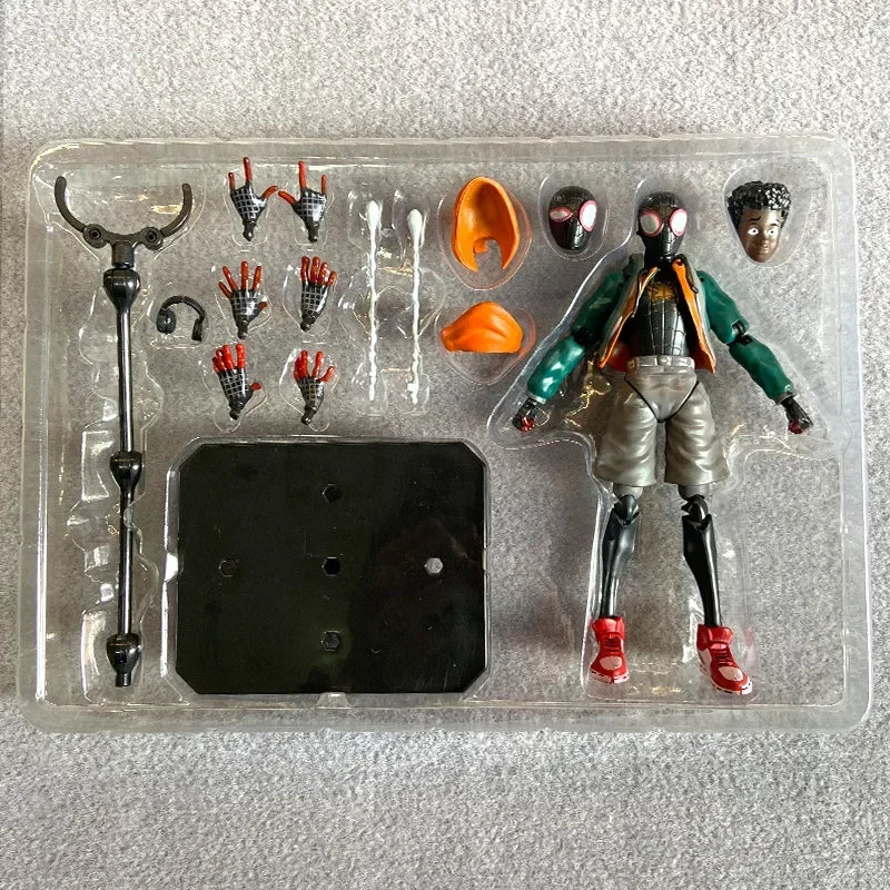 Marvel SHF Spider-Man: Parallel Universe 2: Traverse of The Universe Miles - Set de Caja Móvil, Regalo Hecho a Mano