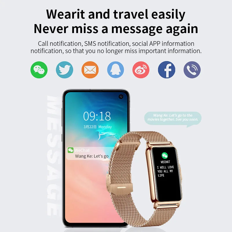 Smartwatch deportivo con frecuencia cardíaca 1,47" para mujer y hombre