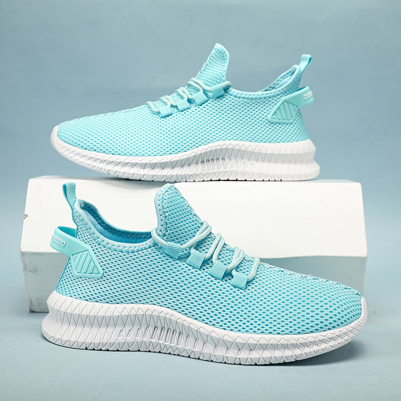 Zapatillas de correr transpirables para hombre, zapatos informales con plataforma a la moda para hombre, zapatos vulcanizados ligeros para mujer, zapatillas antideslizantes flexibles