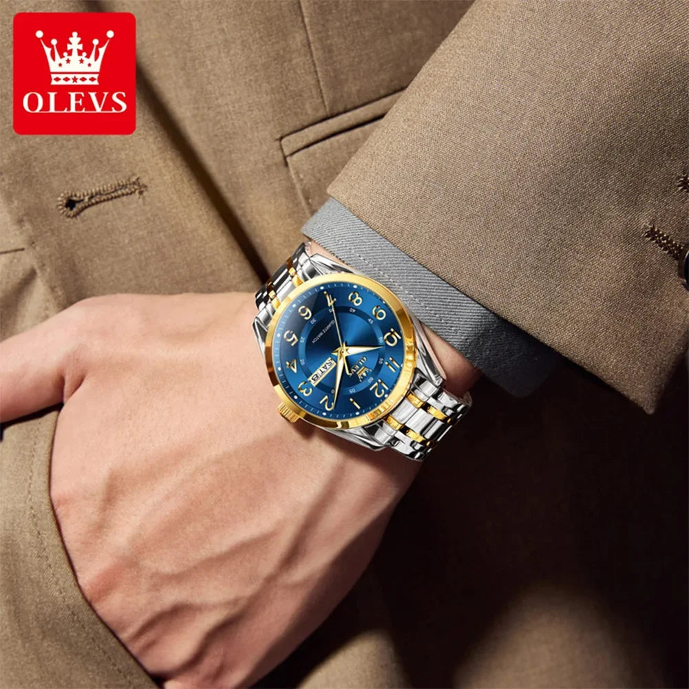 Reloj de Cuarzo para Hombre OLEVS 3666 Luminoso Acero Inoxidable