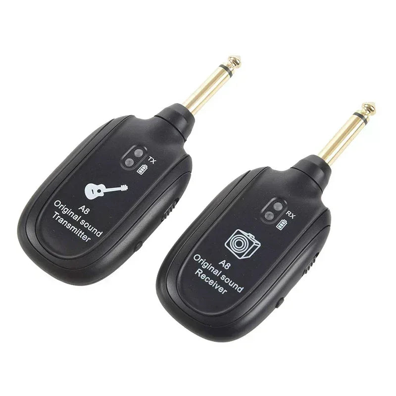 Transmisor y receptor inalámbrico para guitarra de 50M, sonido original sin demora, recargable, para guitarra eléctrica, bajo, ukelele, uso en escenario y estudio.