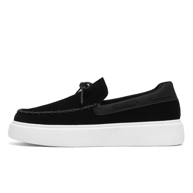 Mocasines casuales de estilo británico para hombre, cuero transpirable, antideslizantes