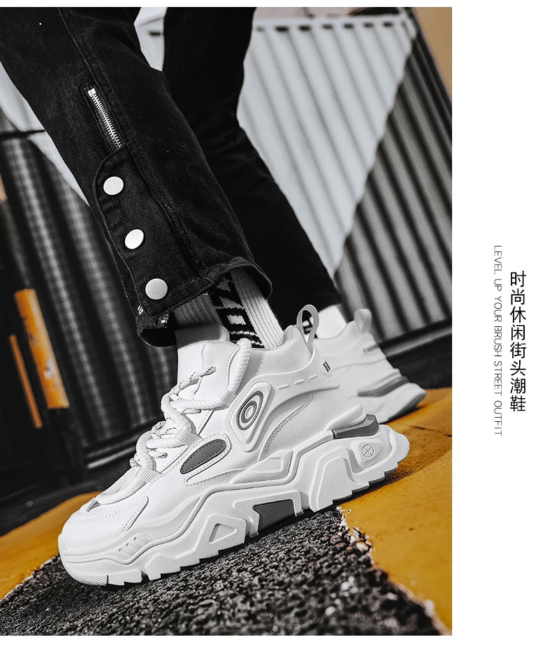 Zapatos informales de suela gruesa para hombre, zapatillas deportivas antideslizantes de suela blanda para las cuatro estaciones, zapatos deportivos Joker juveniles a la moda