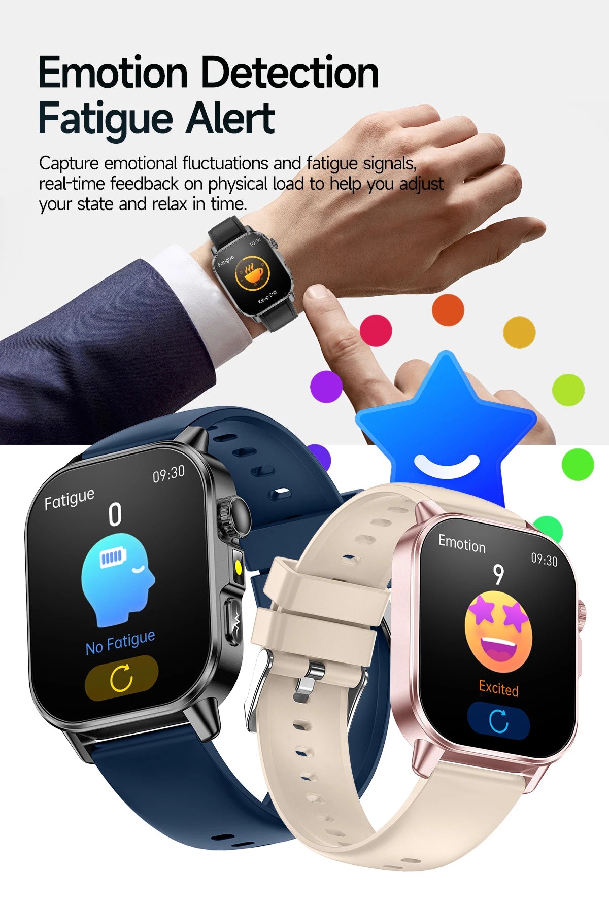 Reloj Inteligente con Diagnóstico ECG, Oxígeno en Sangre y Pantalla AMOLED