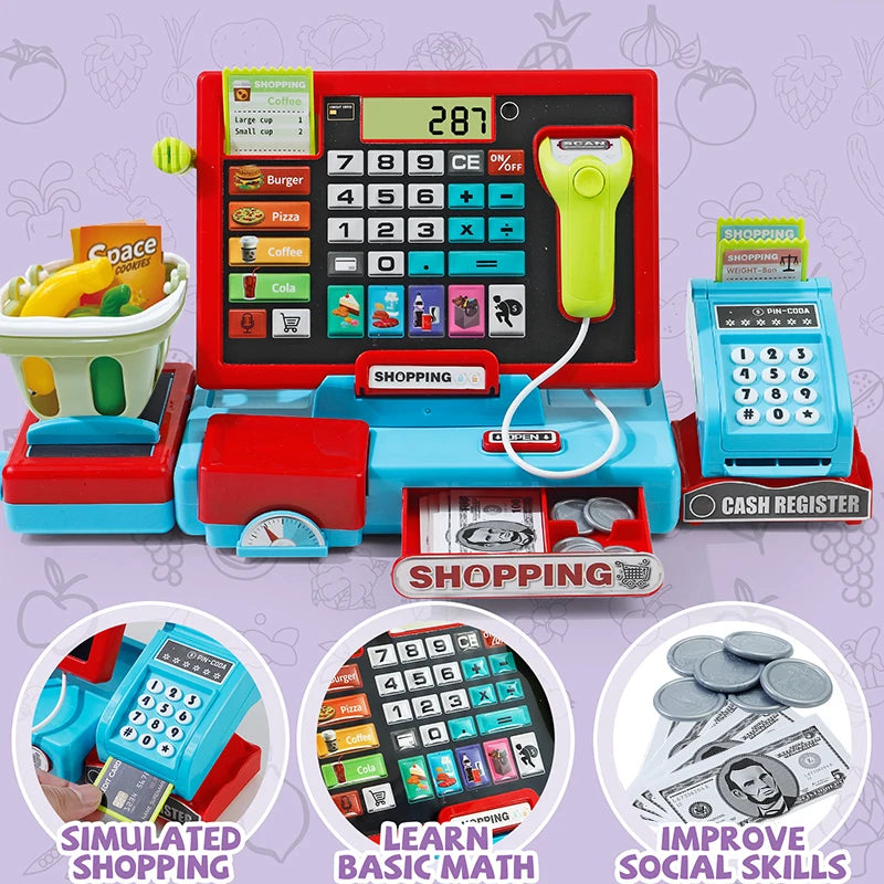 Juego Caja Registradora con Calculadora Real para Niños