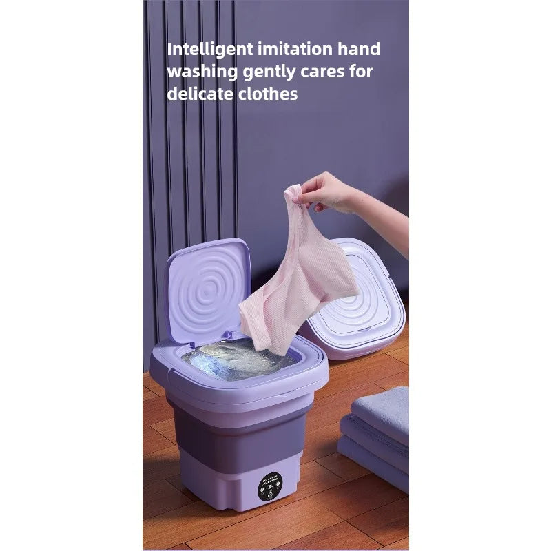 Lavadora portátil plegable para ropa interior y calcetines en viajes