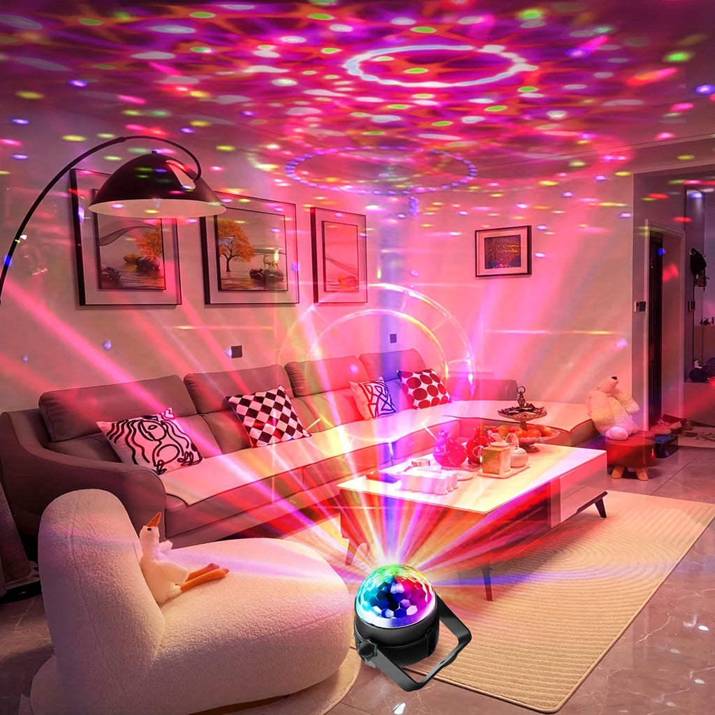 Luz LED Estroboscópica RGB con Control Remoto para Fiestas