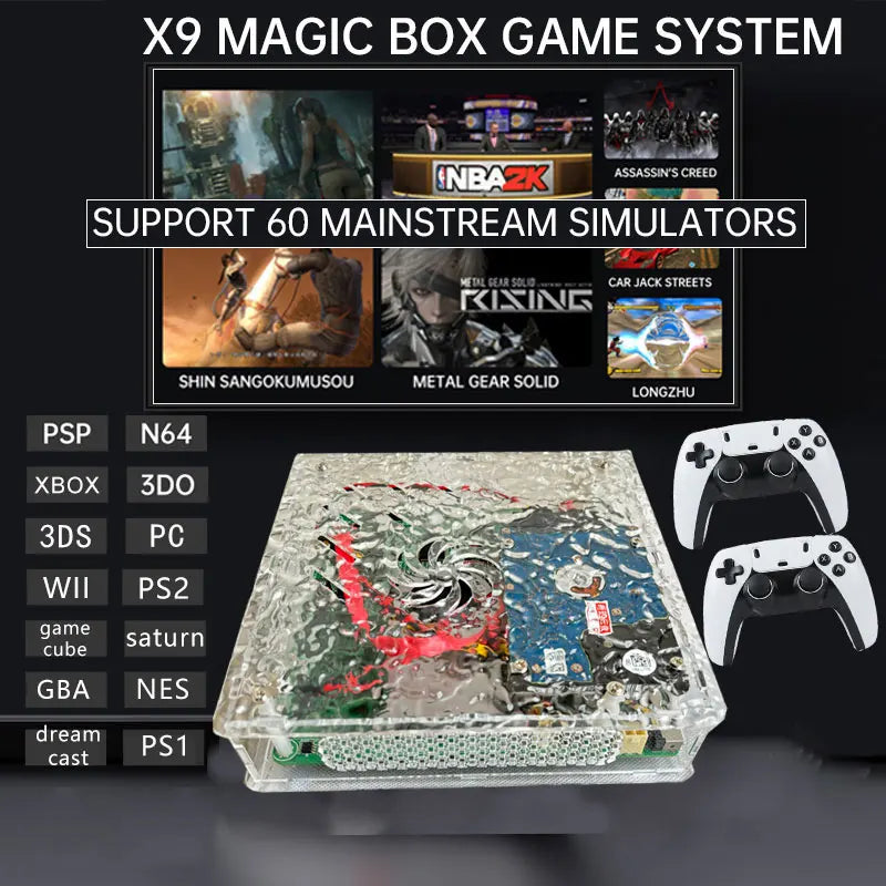 Consola de Juegos Retro LZAKMR X9 1TB con Más de 70,000 Juegos |   Más de 60 Emuladores |   Salida HD 4K |   Caja de Juegos para el Hogar Plug & Play para WII, PSP, PS2 y XBOX
