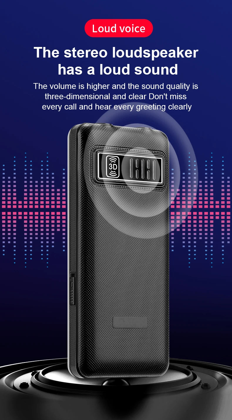 Teléfono GSM 2G BAR G600, tarjeta SIM Dual, batería de 6800mAh, tecla grande SOS, pantalla de 2,4 pulgadas, teléfono móvil para ancianos y mujeres, reccodificador de MP3