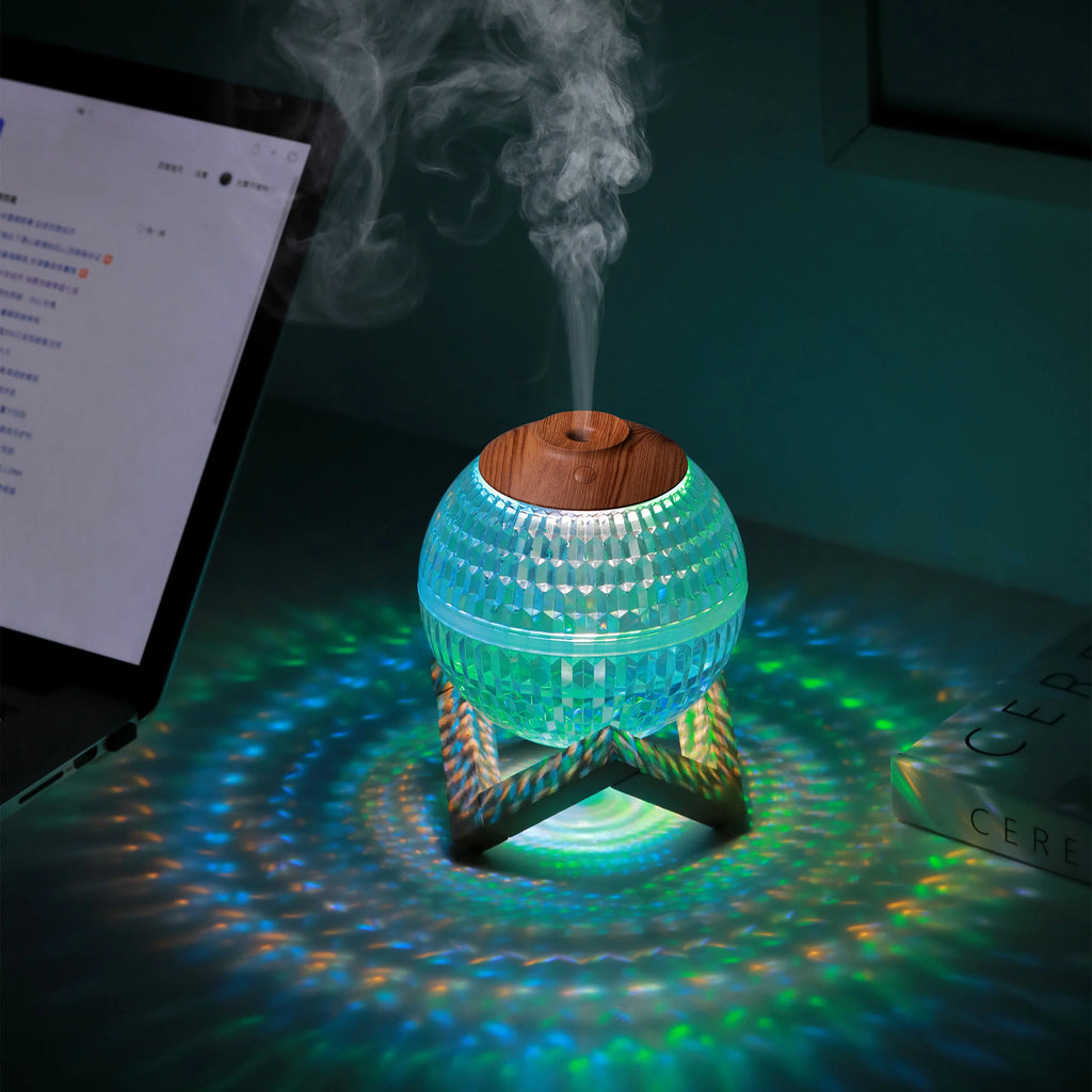 Humidificador Bola de Cristal con Luz Nocturna