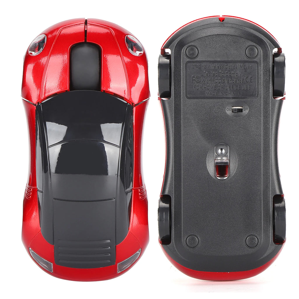 Ratón inalámbrico inteligente en forma de coche, portátil, 2,4G, inalámbrico, con receptor USB, para oficina, ordenador portátil, tableta