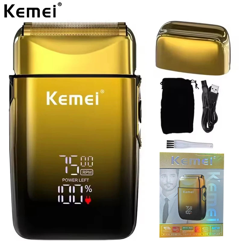 Afeitadora Eléctrica Kemei KM-TX10 Cabeza Calva LCD