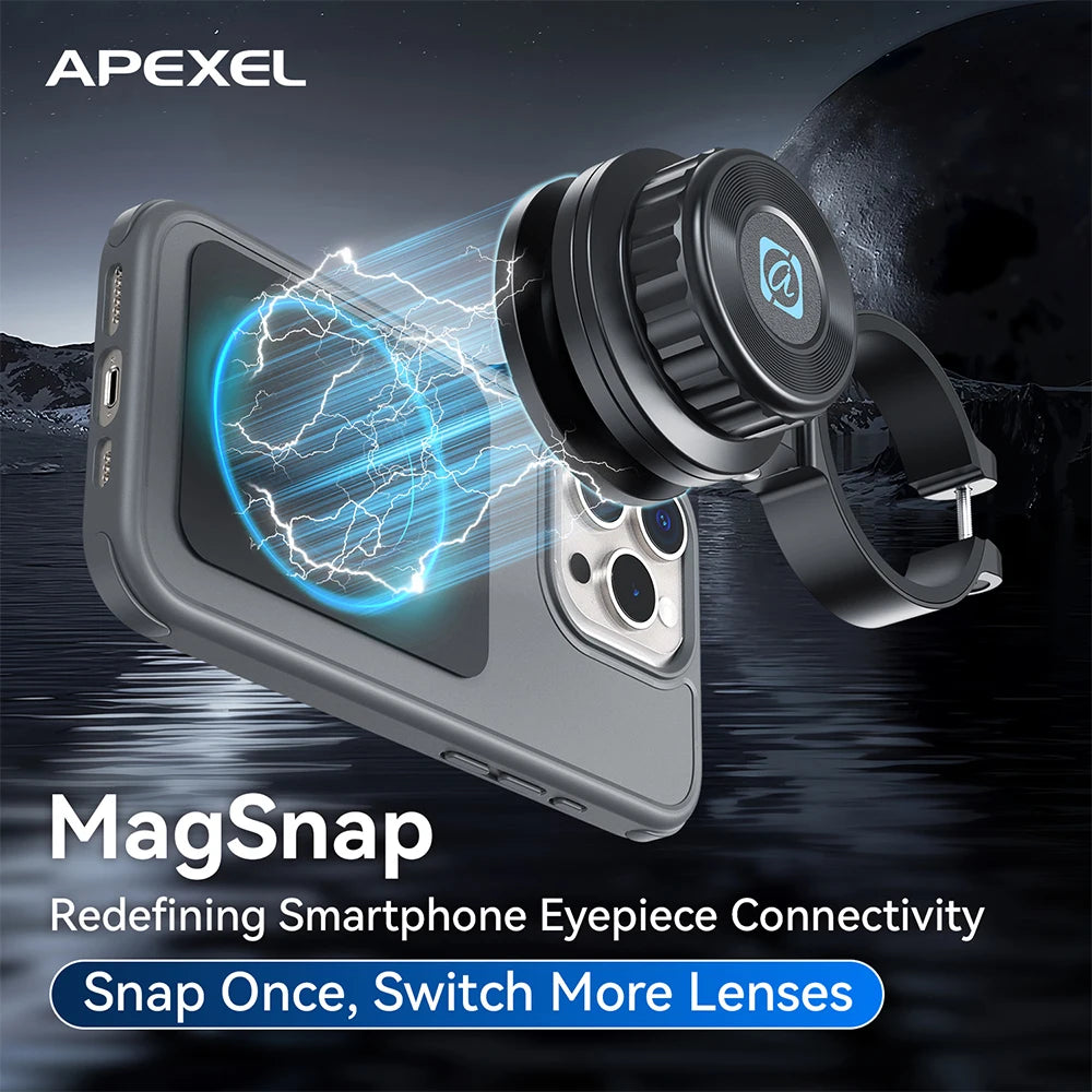 Adaptador Magnético APEXEL para Ocular de Telescopio y Celular