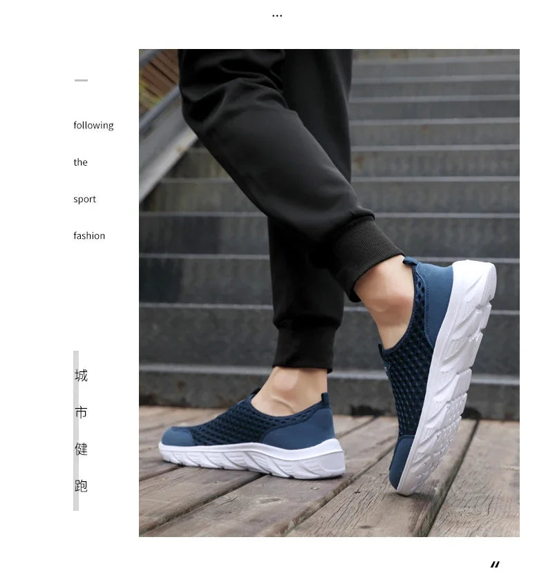 YRZL, zapatos informales ligeros para hombre, zapatillas informales transpirables sin cordones para hombre, zapatos planos antideslizantes para caminar al aire libre, talla 39-46