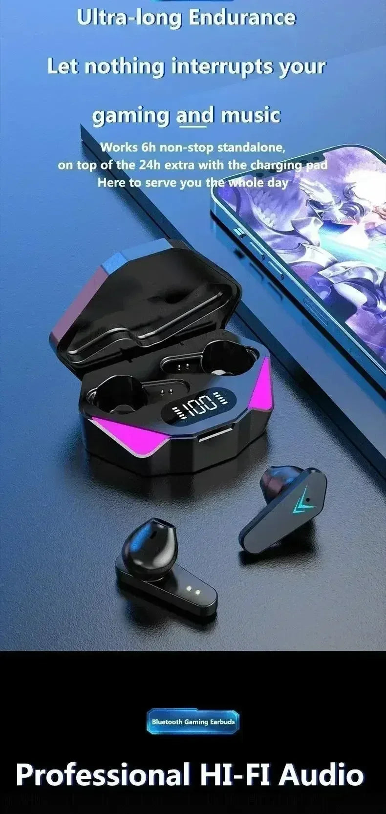 Audífonos inalámbricos Bluetooth X15, novedad en ventas, para juegos, música, deportes, con pantalla digital, resistentes al sudor, con micrófono.