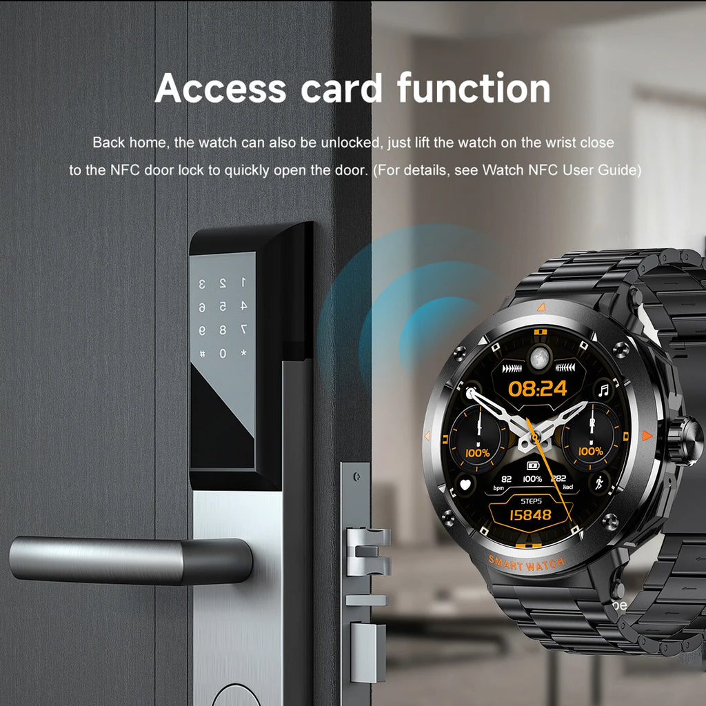 Reloj Inteligente 2 en 1 con Auriculares NFC para Hombre