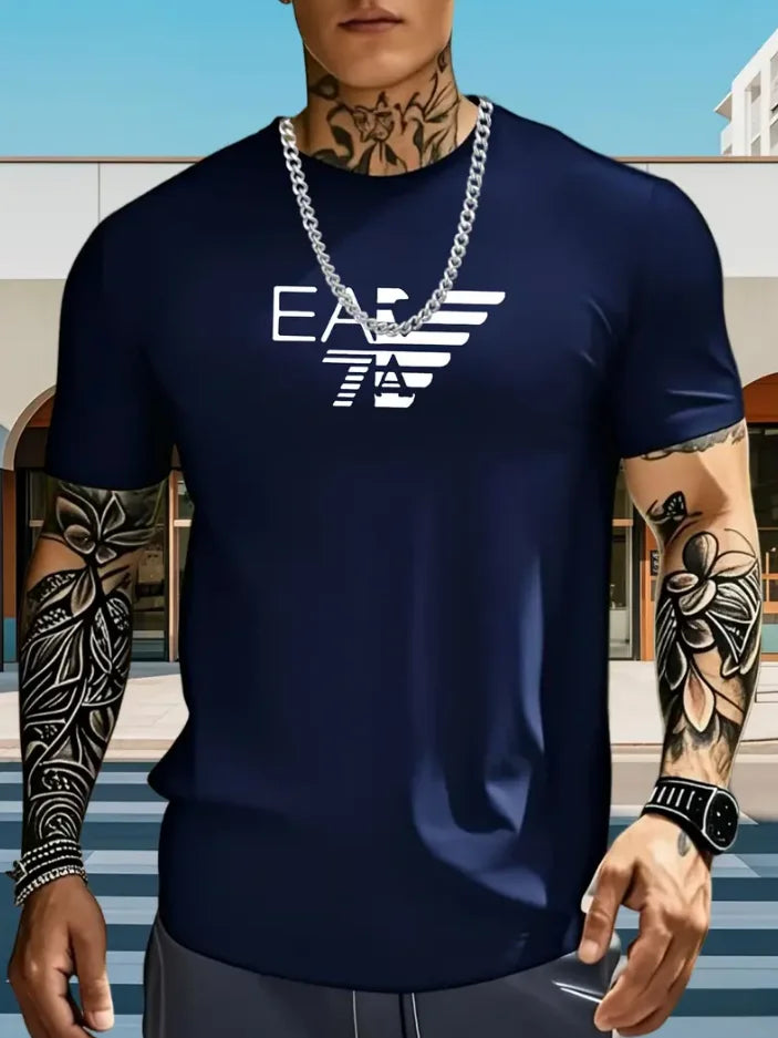 Camiseta de Algodón Holgada para Hombre y Mujer, Cuello Redondo