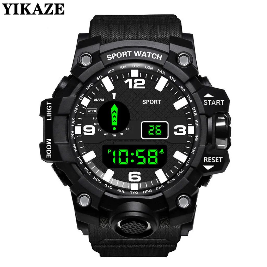 Reloj Deportivo Digital LED YIKAZE Militar Multifuncion