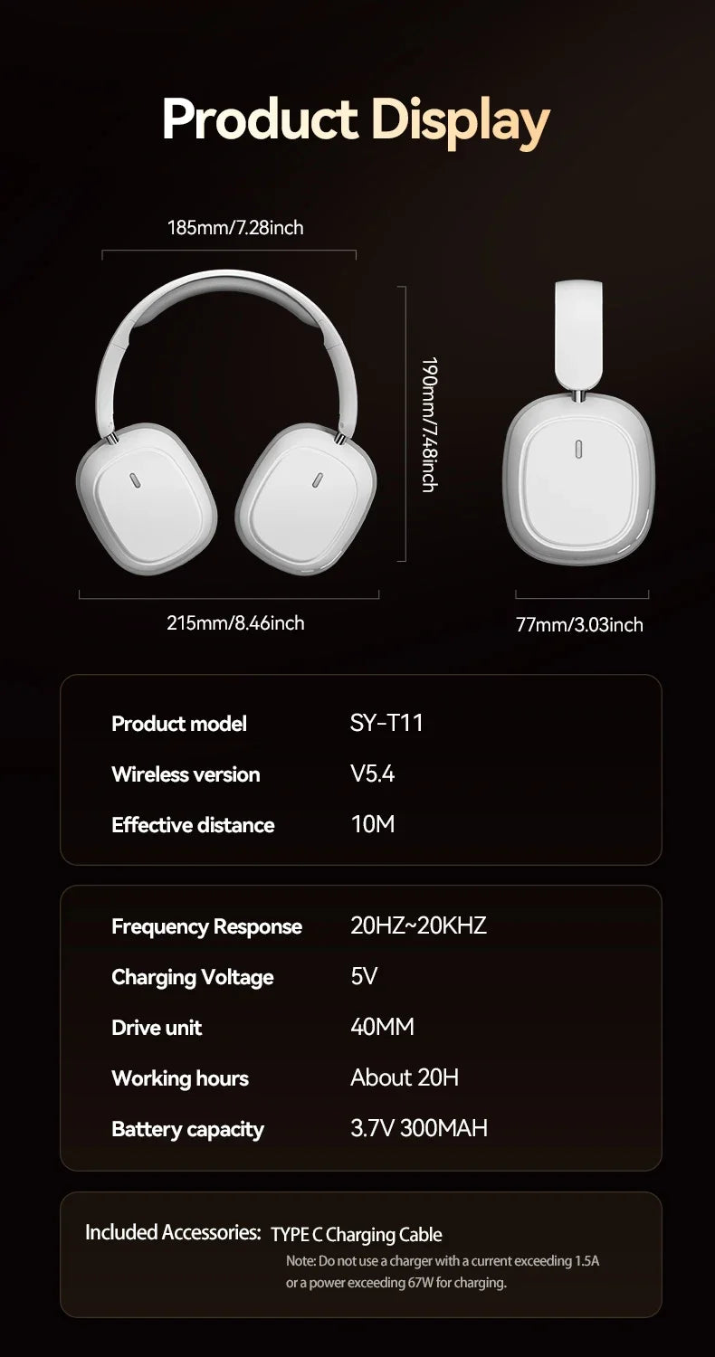 SY-T11 Auriculares Bluetooth 5.3 HiFi 90H
