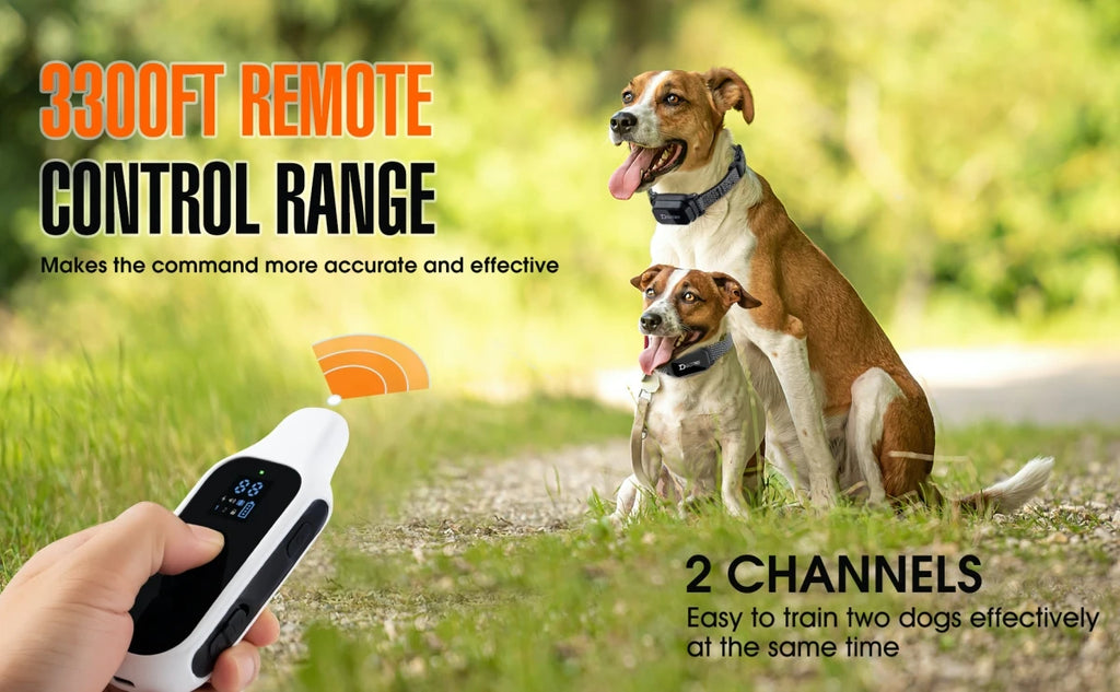 Collar de entrenamiento Digital para perros de 800m, resistente al agua, recargable, Control remoto, mascota con pantalla LCD para todos los tamaños, sonido de vibración de choque