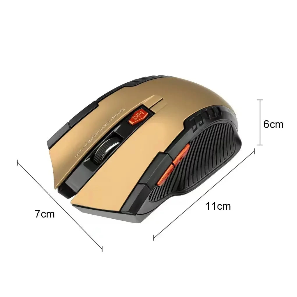 Ratón Inalámbrico 113, Ratón Óptico Inalámbrico de 2.4GHz con Receptor USB, Ratón Inalámbrico Portátil de 6 Botones para Computadoras Portátiles