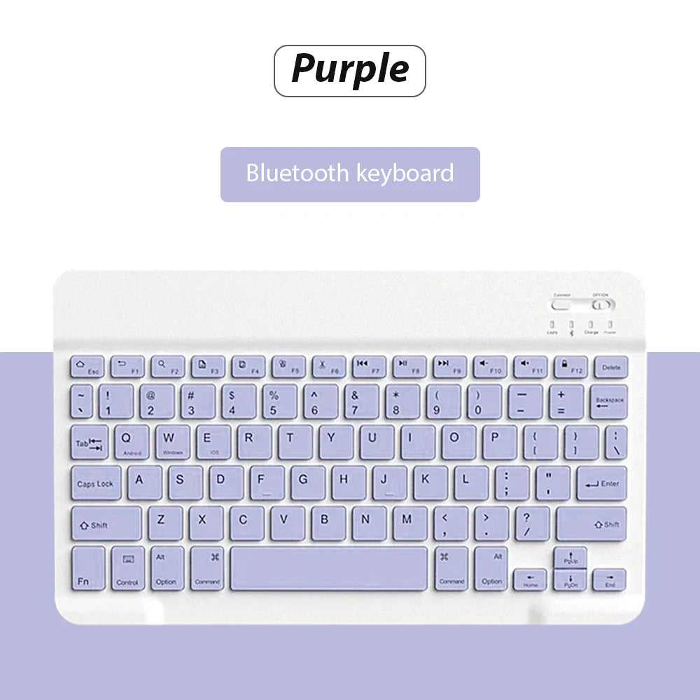 Teclado inalámbrico Bluetooth Universal para teléfono móvil, tableta, teclado y ratón, Mini teclado Bluetooth, accesorios para teclado Ipad