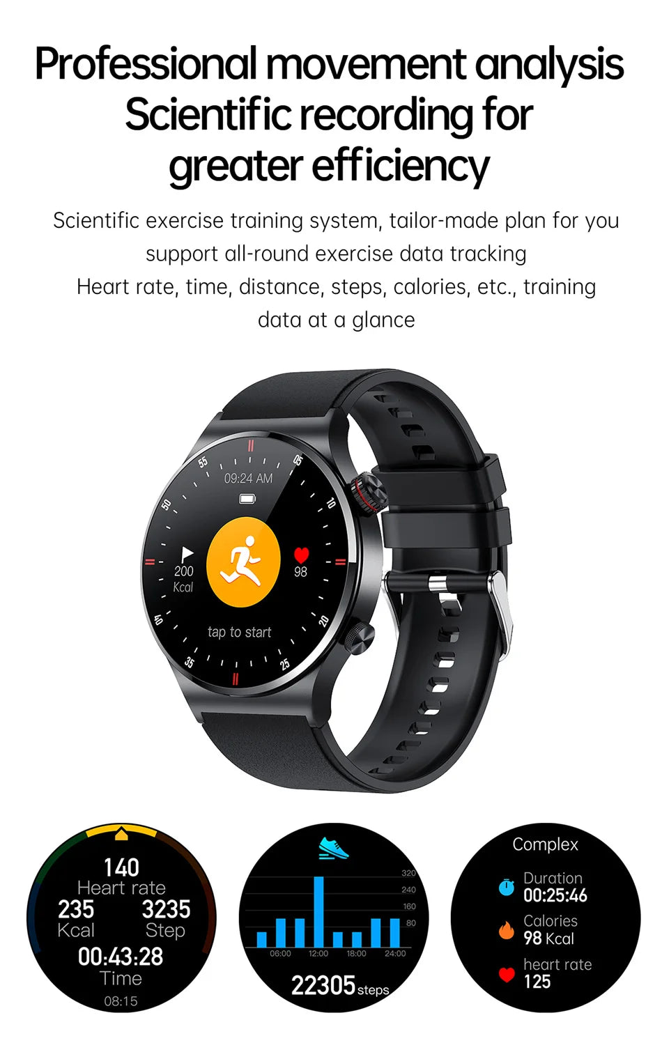 Reloj Inteligente Deportivo con Pantalla Táctil y Llamadas Bluetooth