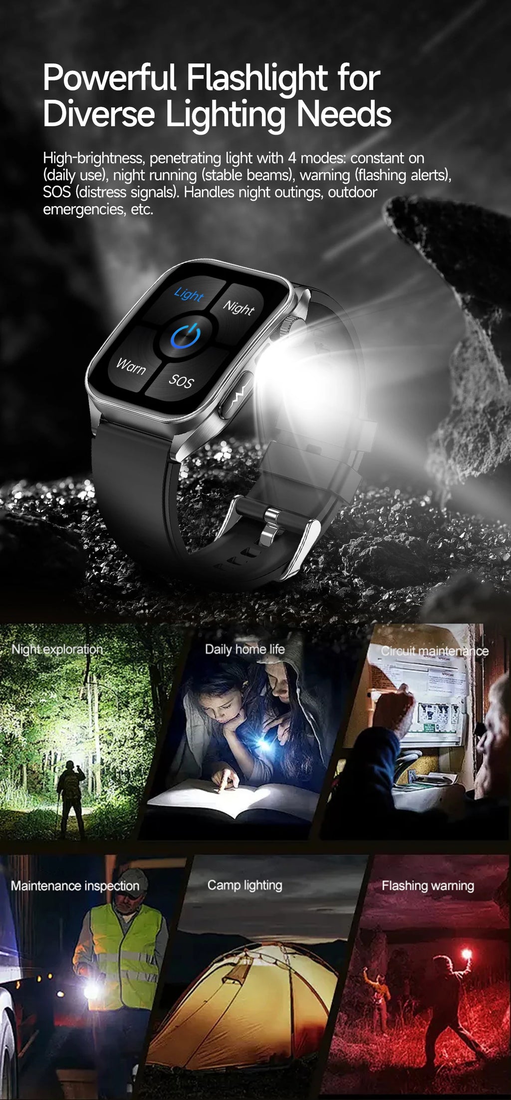 Reloj Inteligente Terapia Láser Monitor de Salud