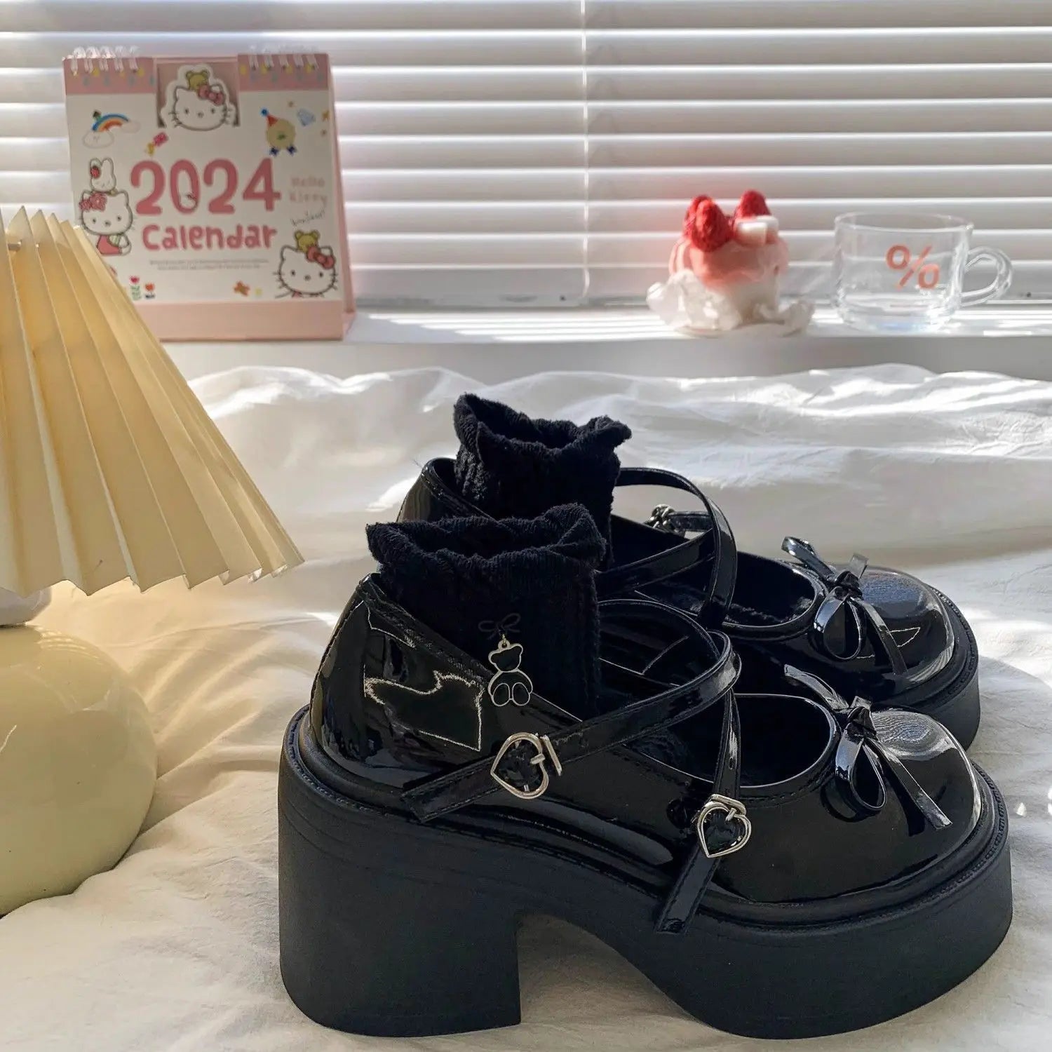Zapatos Mary Jane de Tacón Grueso con Plataforma para Mujer