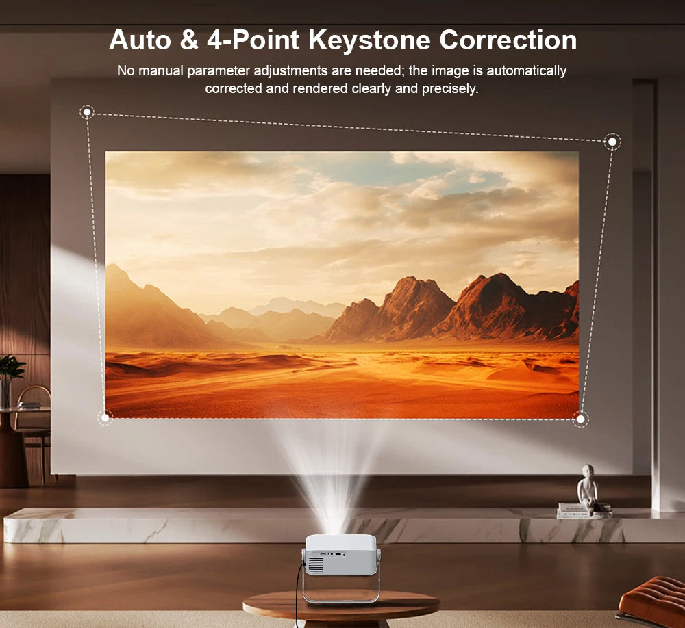 Proyector Mini Portátil Touyinger L9W Ultra Android Edition 1000ANSI Full HD con PTZ para Cine en Casa Inteligente