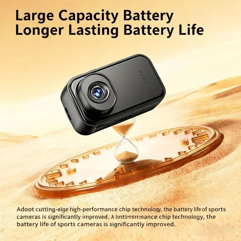 Cámara de Video Portátil 2K HD Lenovo para Ciclismo y Montañismo