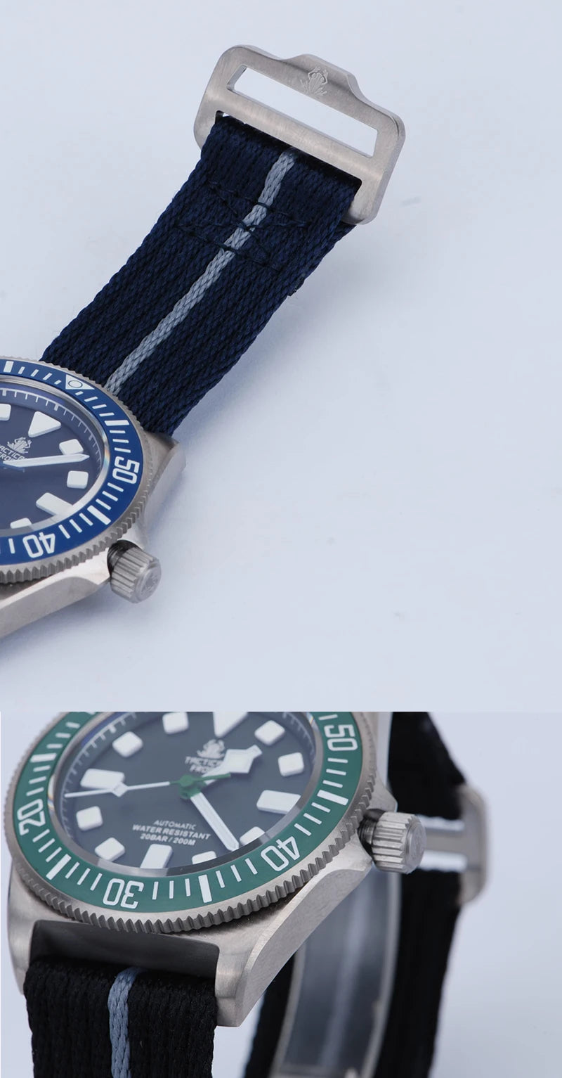 Reloj Mecánico Automático HEIMDALLR Titanio Buceo 200M Zafiro NH35