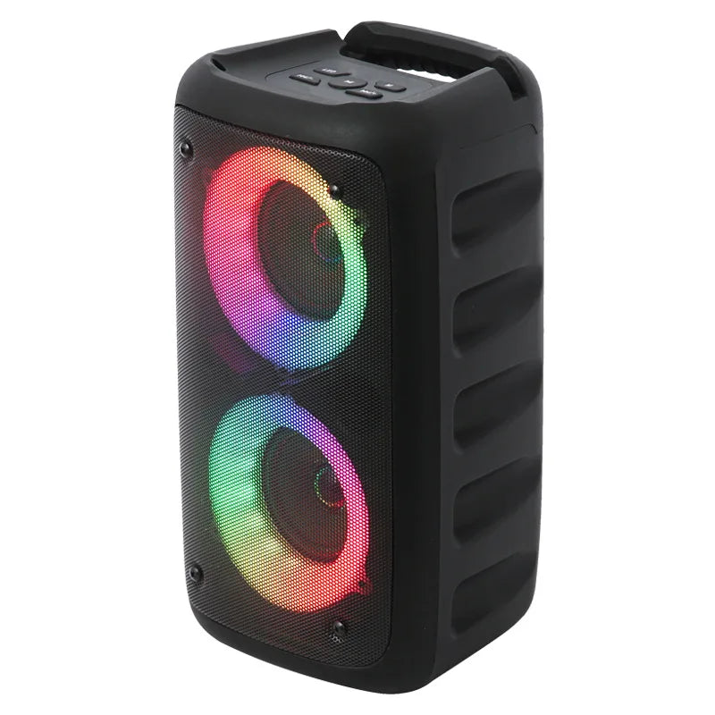 Altavoz inalámbrico De Karaoke con Bluetooth, Subwoofer portátil con micrófono, Radio, lámpara FM, caja De sonido, música, LED, TWS, Caixa De Som