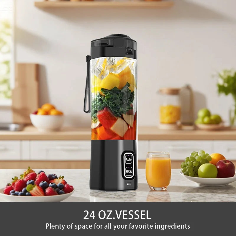 Licuadora Eléctrica Portátil para Jugos y Batidos de Frutas