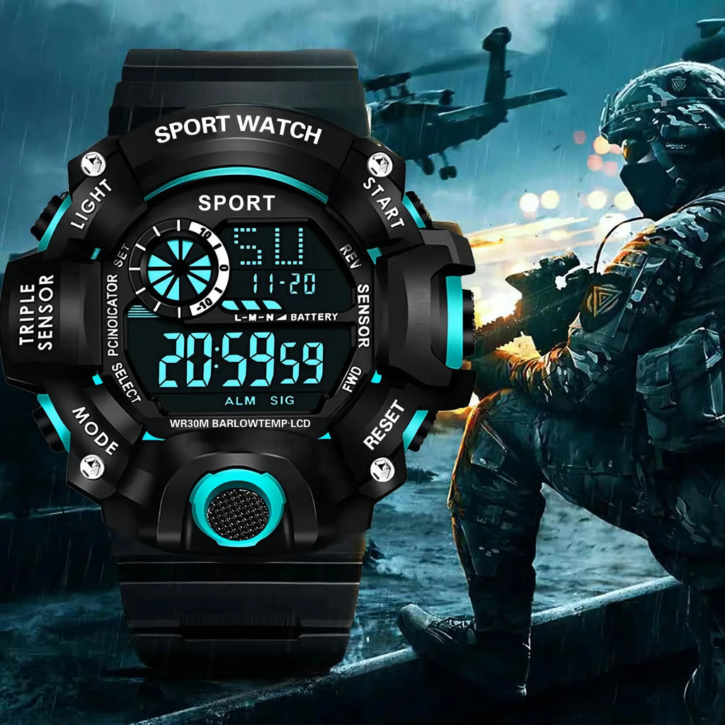 Reloj Digital LED YIKAZE para hombre, relojes deportivos para hombre, reloj electrónico para Fitness, relojes deportivos militares multifunción, reloj, regalos para niños