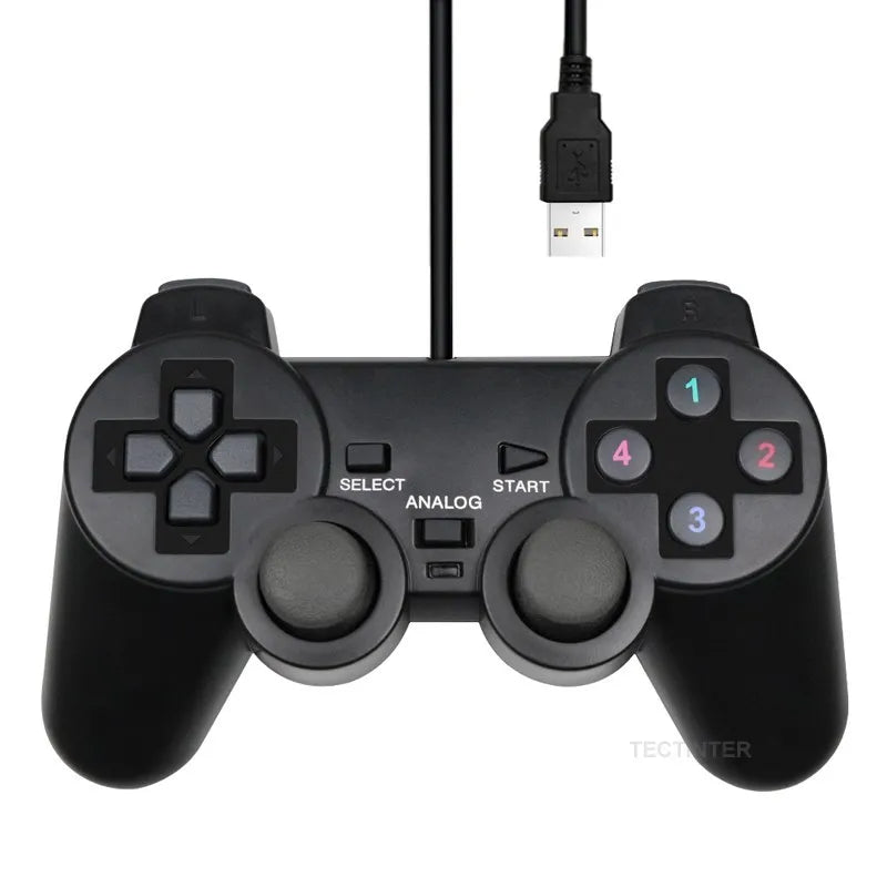 Joystick USB con Cable para Juegos de PC, Controlador de Juegos para Computadora Portátil con Windows, WinXP, Win7, Win8, Win10, Accesorios para Juegos