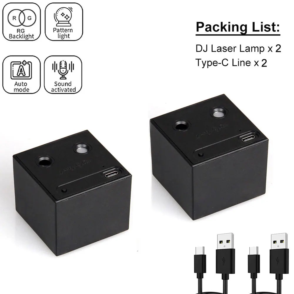 Mini Luces Láser Recargables para Fiesta x2