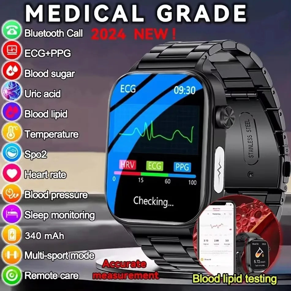 Reloj Inteligente Salud Glucosa Presión Arterial