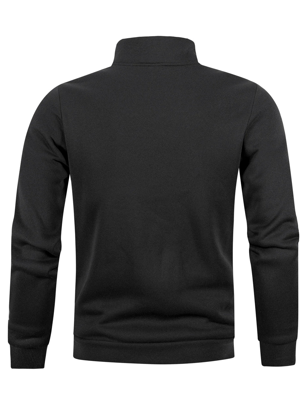 Otoño hombres cremallera pulóver cuello alto suéteres cálidos Color sólido manga larga moda masculina Casual sudadera diaria Top
