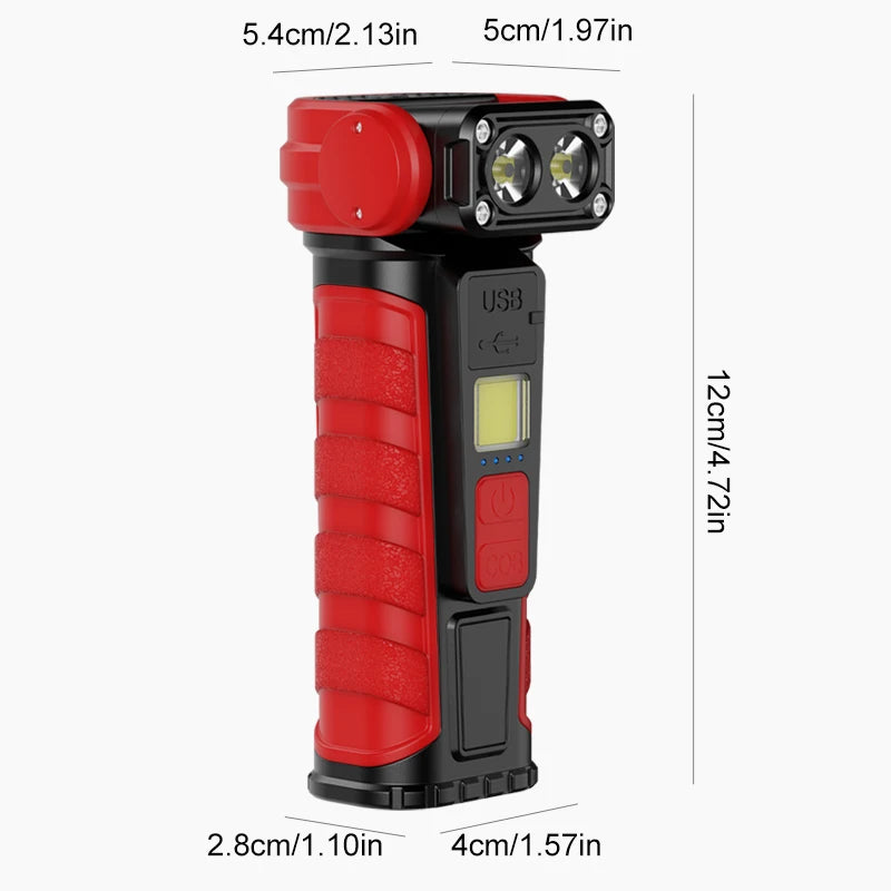 Linterna de Bolsillo LED Magnética Mini Llavero Alta Potencia