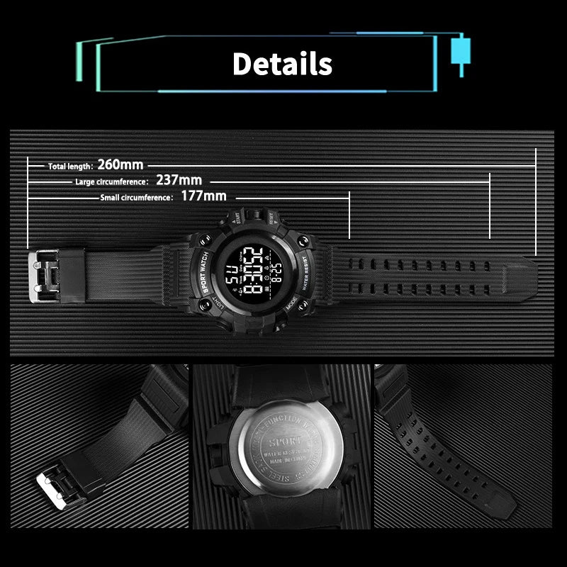 Reloj Deportivo Digital YIKAZE Militar Multifunción