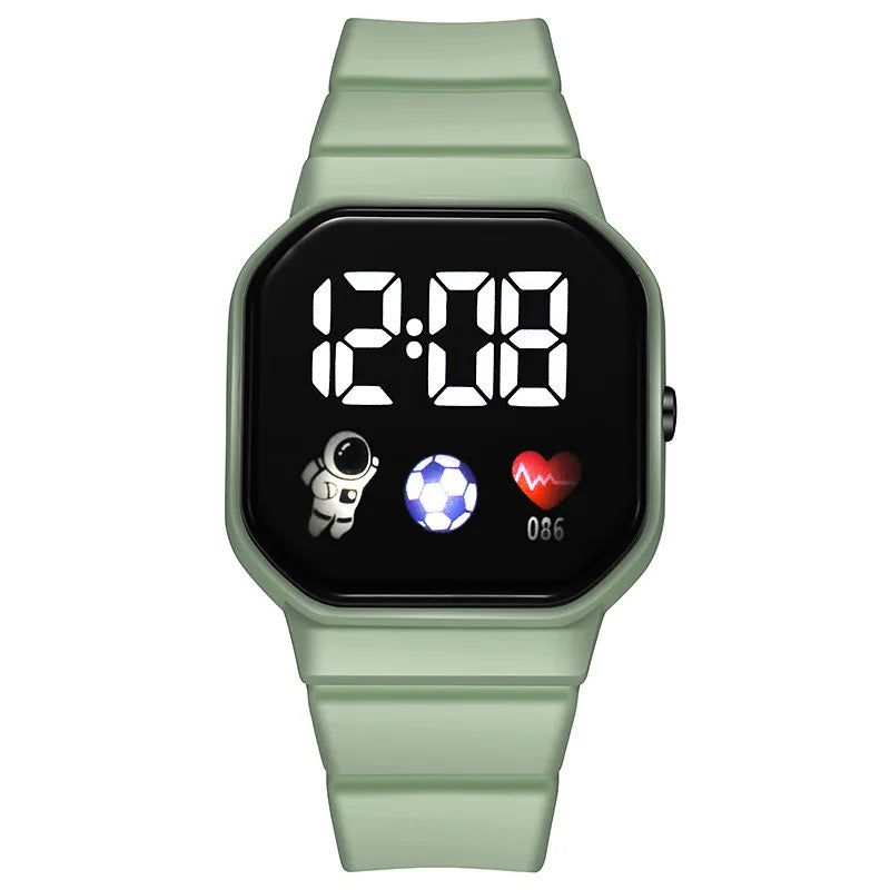 Reloj deportivo para niños, relojes digitales LED, correa de silicona para astronauta, reloj de pulsera electrónico resistente al agua para niños y niñas, regalos