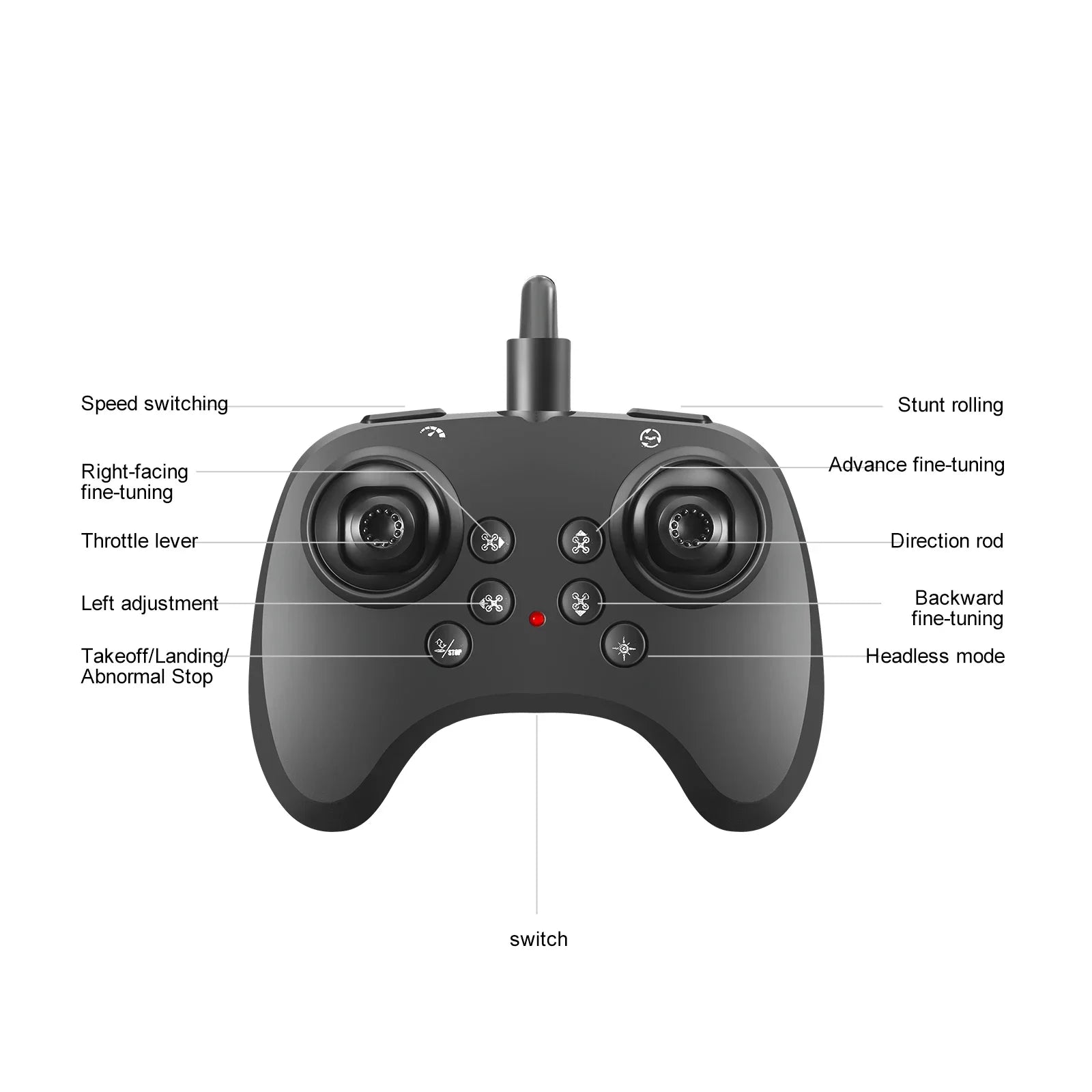 Dron RC Planeador YP3 con Luces LED y Control Remoto 2.4G