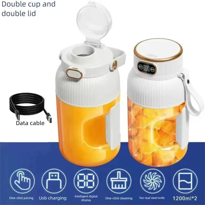 Licuadora Portátil para Smoothies y Jugos con Opción 2 Vasos