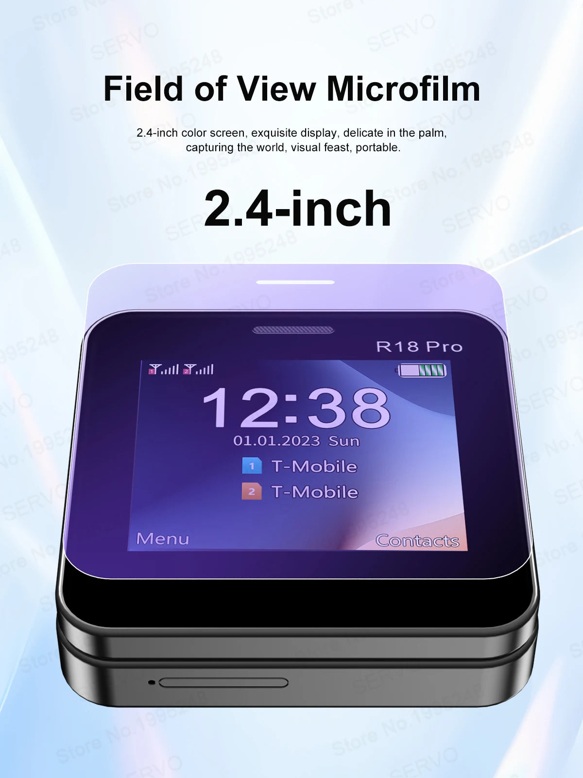 SERVO R18 Pro — Teléfono Básico Giratorio Doble SIM, Radio FM y Linterna