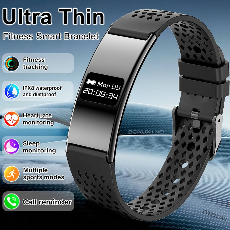 Pulsera Inteligente Deportiva Resistente al Agua IPX8 con Monitor de Salud