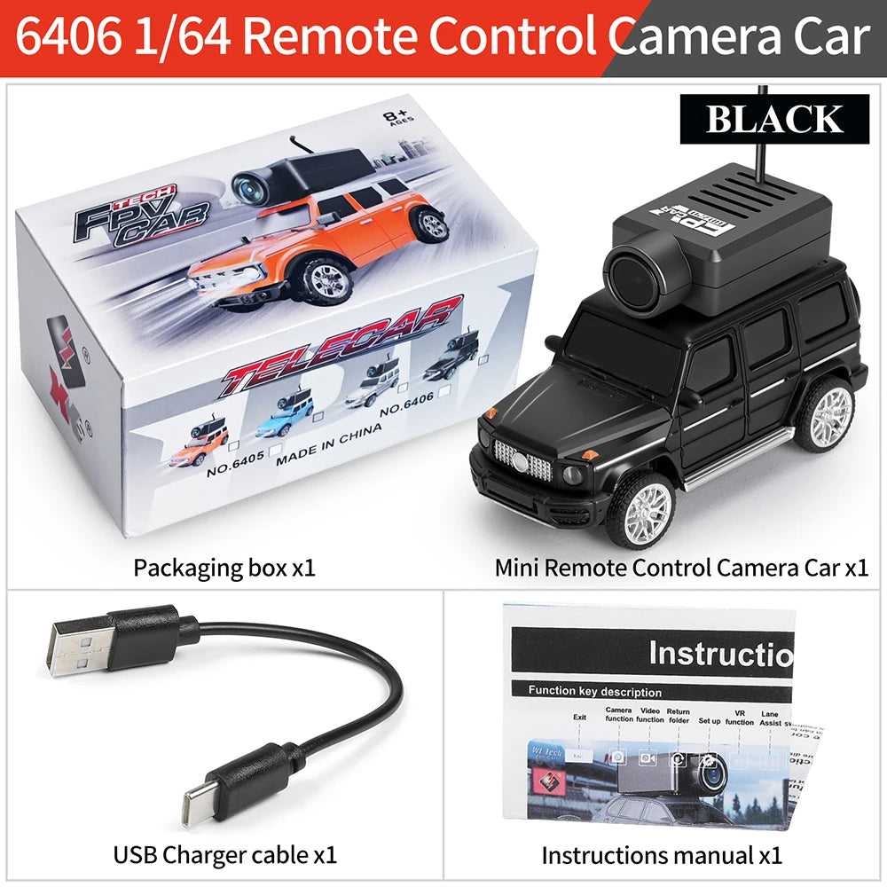 Mini Auto RC WLtoys 1:64 con Cámara HD 720P 2.4G