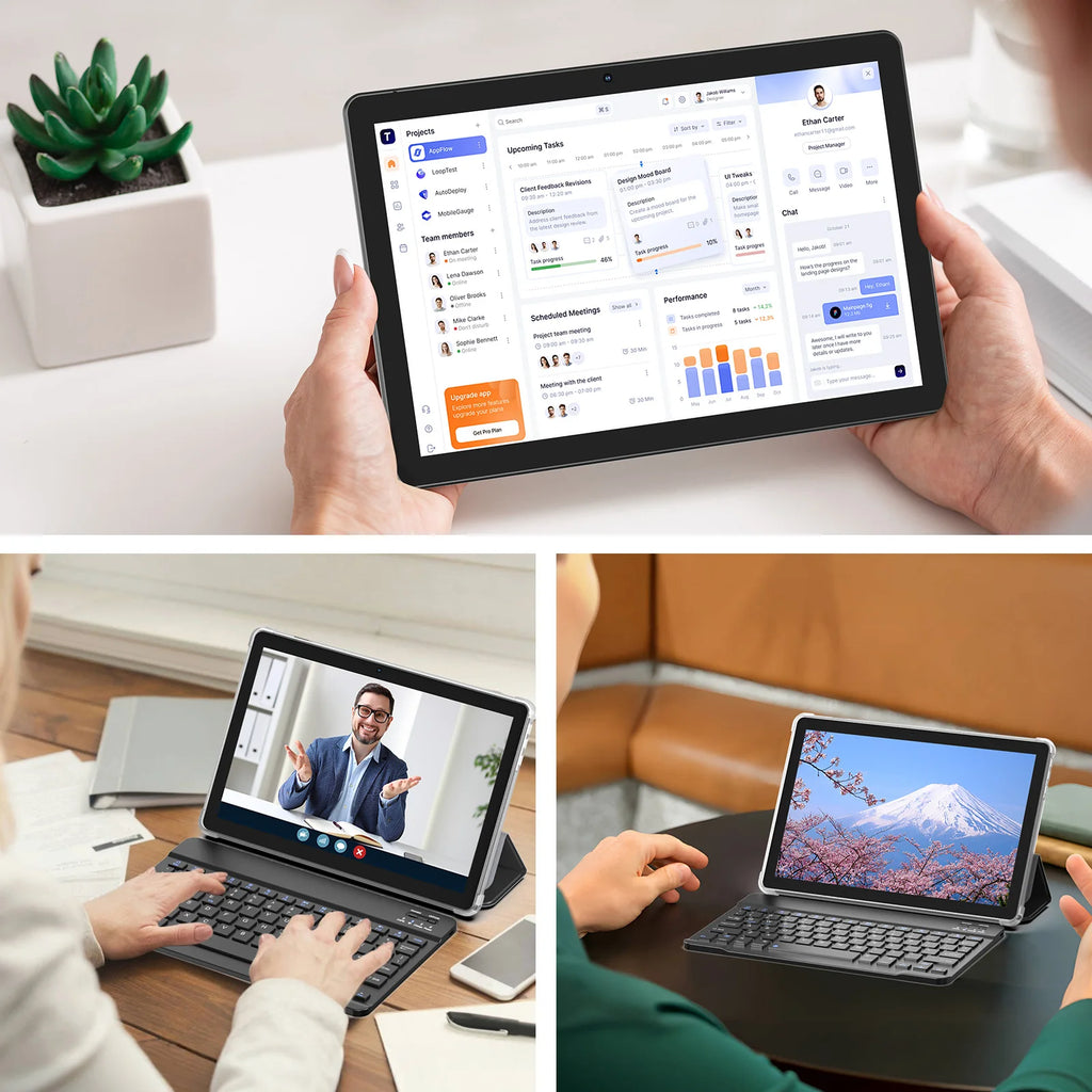 Tablet BAKEN Android 15 de 10 pulgadas, 12GB RAM, 64GB, Wi-Fi 6, Google Play