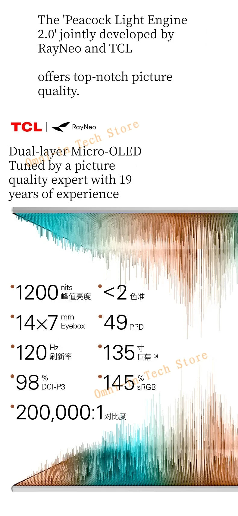 Gafas AR inteligentes RayNeo Air 4 Pro, brillo de 1200 Nits, visualización HD de 135 pulgadas, 4 parlantes, audio inmersivo, HDR10